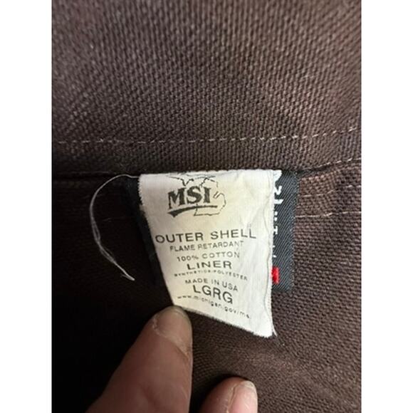 "MSI" Mens VTG Barn Coat SZ L Some Rust On Snaps Chore Thinsulate PLZ READ!!!! - Picture 9 of 16